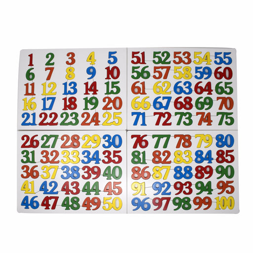 Number Inset Puzzle 1-100 (set of 4 boards)