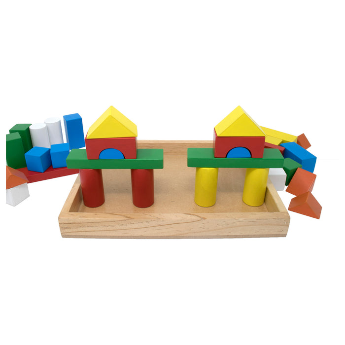 Building Blocks with Wooden Box (32 Pcs)