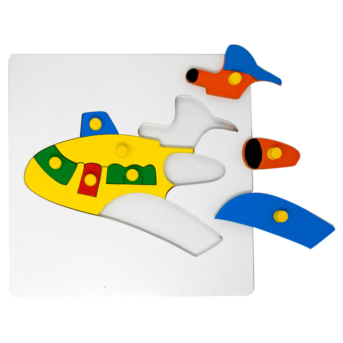 Airplane Inset Puzzle board with knob (08 Pcs)