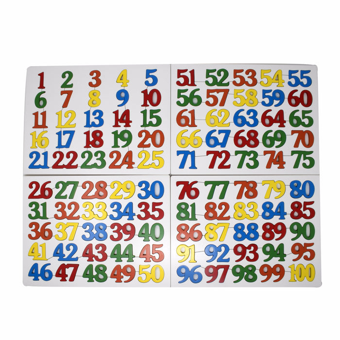 Number Inset Puzzle 1-100 (set of 4 boards)