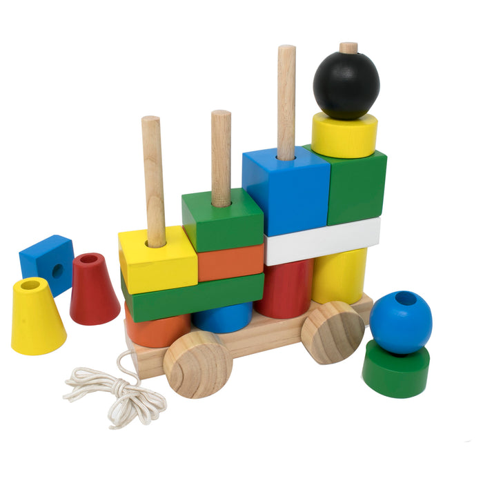 Stacking Train Blocks - Colored