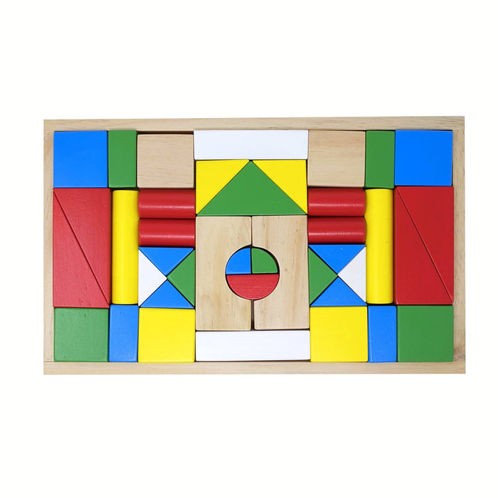 Building Blocks with Wooden Box (40 Pcs)