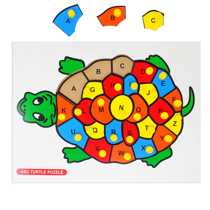 Alphabet A-Z puzzle - Turtle with knob