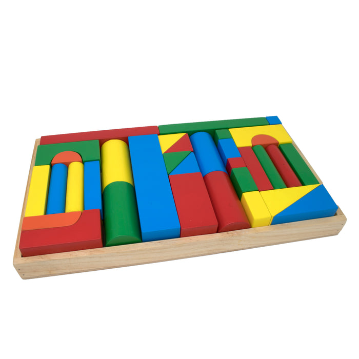 Building Blocks with Wooden Box (52 Pcs)