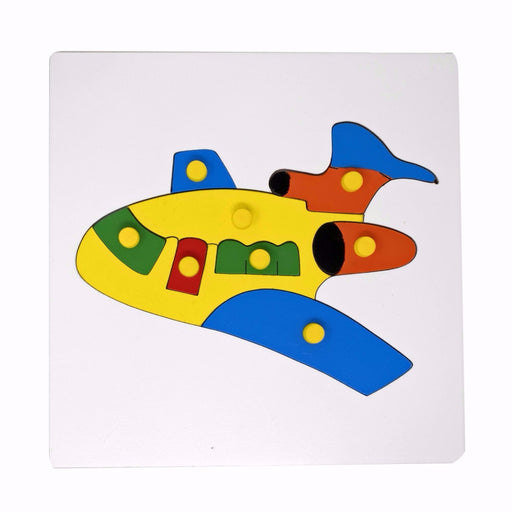 Airplane Inset Puzzle board with knob (08 Pcs)
