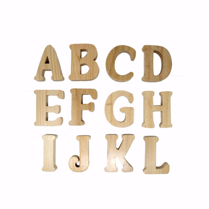 English Alphabet Uppercase in Wooden Box